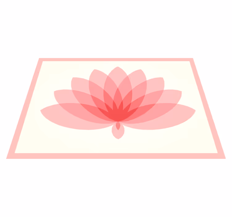 Lotus Bloom vinyl rug flowers - TenStickers