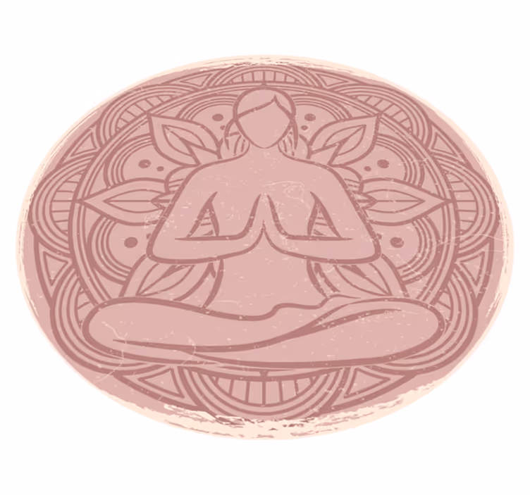 Meditative mandala mandala vinyl rug - TenStickers