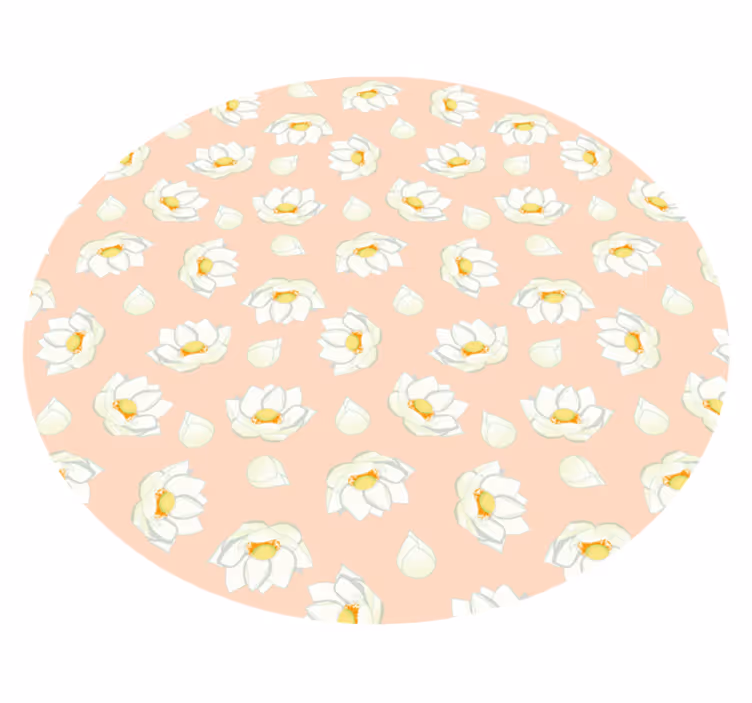 Floral Blossom vinyl rug flowers - TenStickers