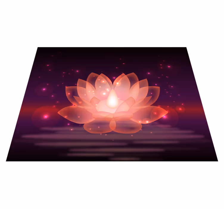 Cosmic Lotus Design mandala vinyl rug - TenStickers