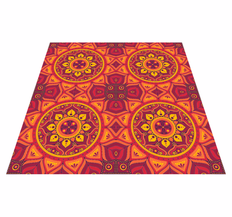 Mandala vinyl rug with mandala inspired balance - TenStickers