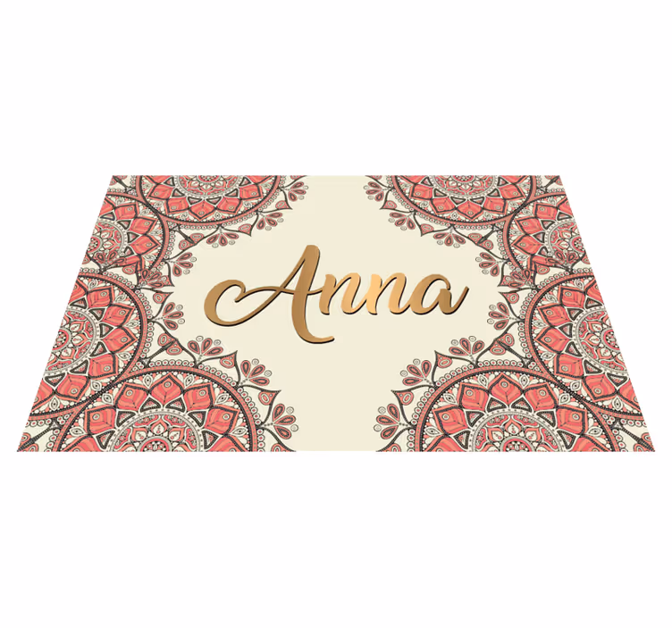 Custom mandala custom vinyl rug - TenStickers