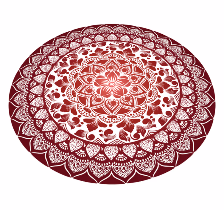 Mandala vinyl rug with detailed mandala design - TenStickers
