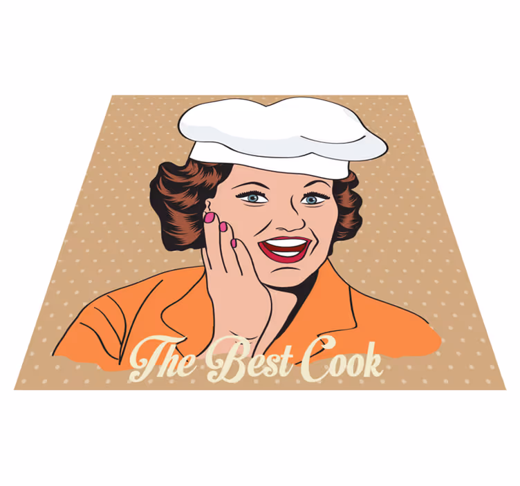 Retro Kitchen Mat custom vinyl rug - TenStickers