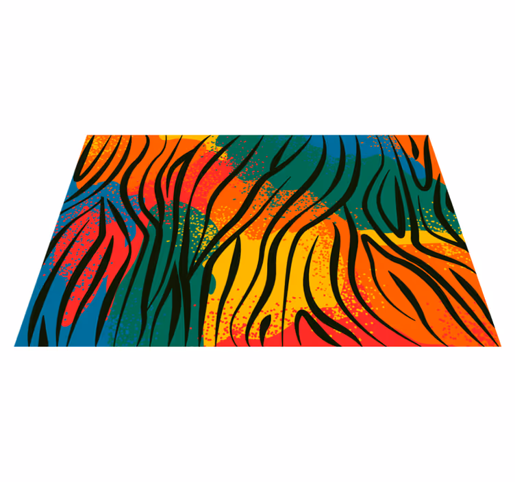 African animal  print animal print vinyl rug - TenStickers