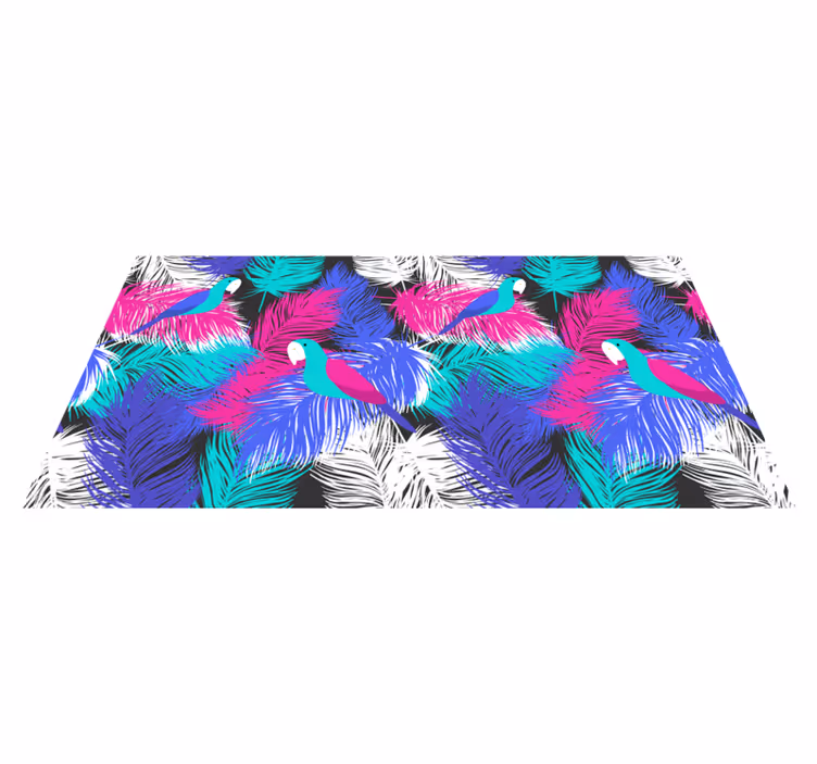 Tropical Toucan animal vinyl rug - TenStickers