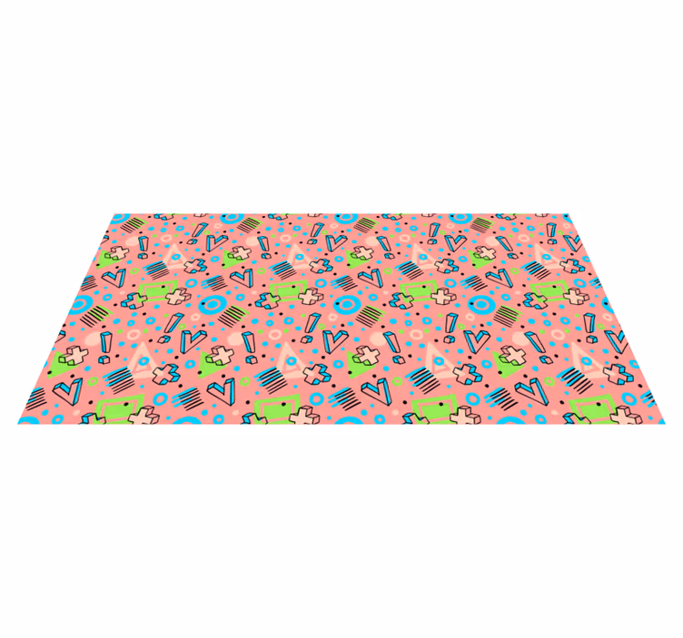 Plus signs pattern teen vinyl rug - TenStickers