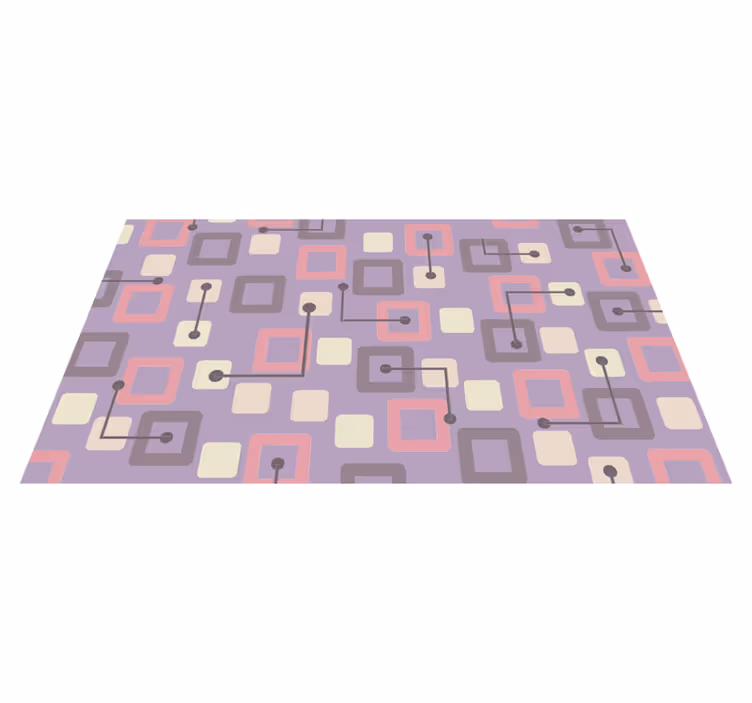 Geometric Wiring geometric vinyl rug - TenStickers