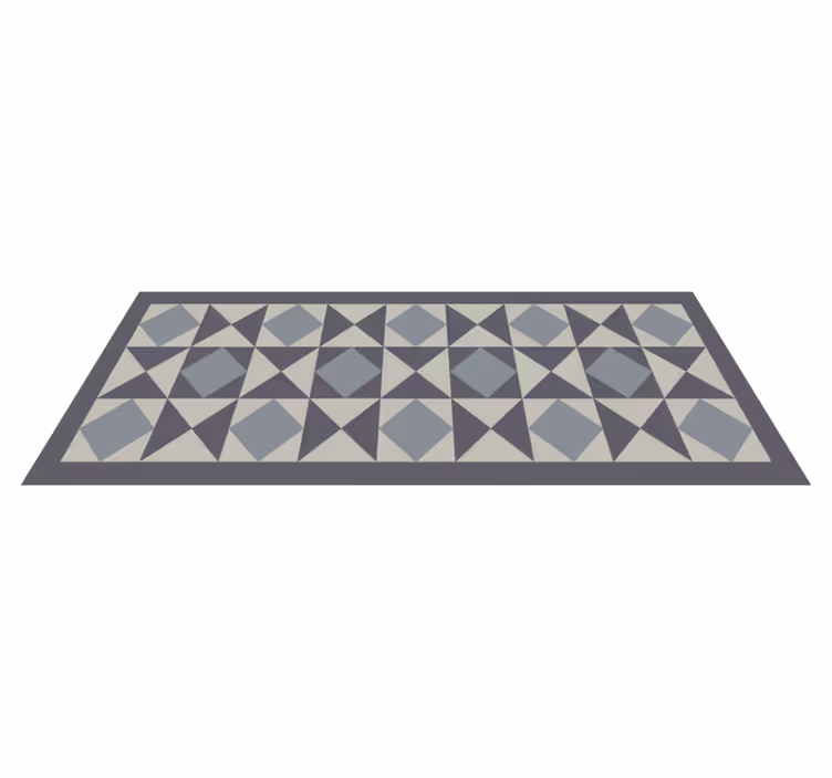 Geometric vinyl rug in a display of shapes - TenStickers