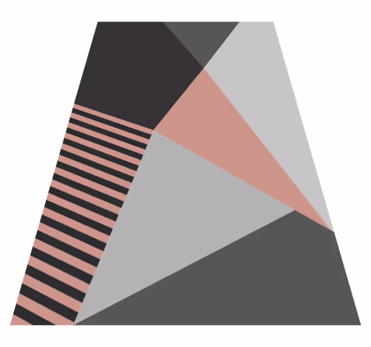Pink and grey geometric modern geometric rugs - TenStickers