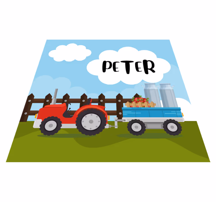Customizable Farm custom vinyl rug - TenStickers