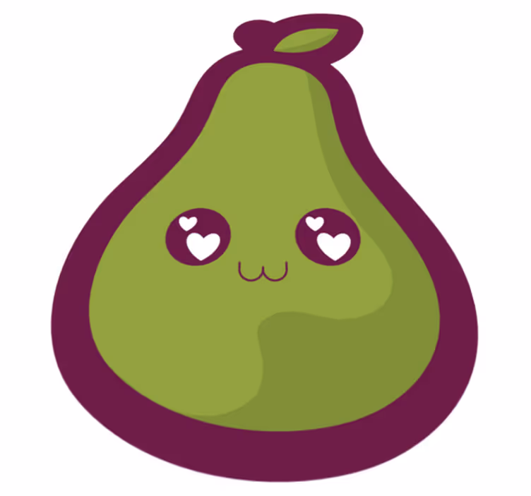 Cute Avocado Design nursery vinyl rug - TenStickers