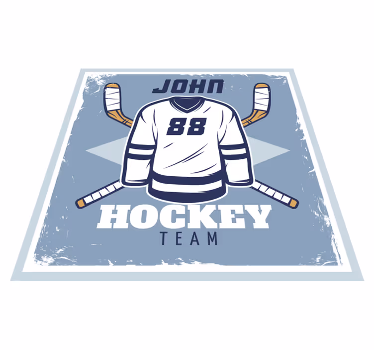Locker Room Ice Hockey personalised mat - TenStickers