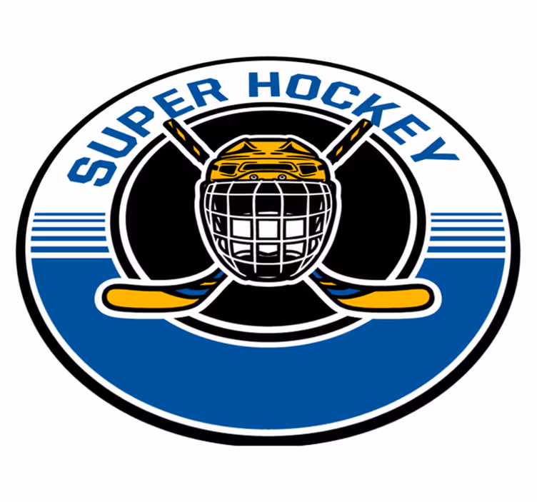 Hockey Emblem vinyl rug gaming - TenStickers