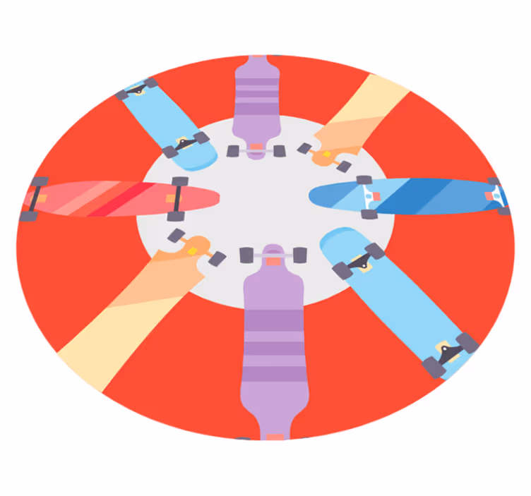 Circular Boardgame vinyl rug gaming - TenStickers
