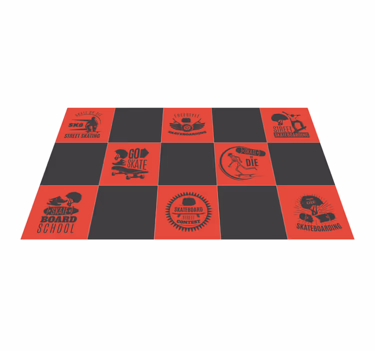 Skateboard Themed vinyl rug gaming - TenStickers