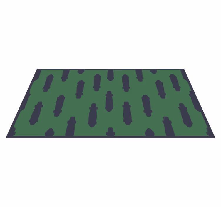 Skateboard Silhouettes road vinyl rug - TenStickers