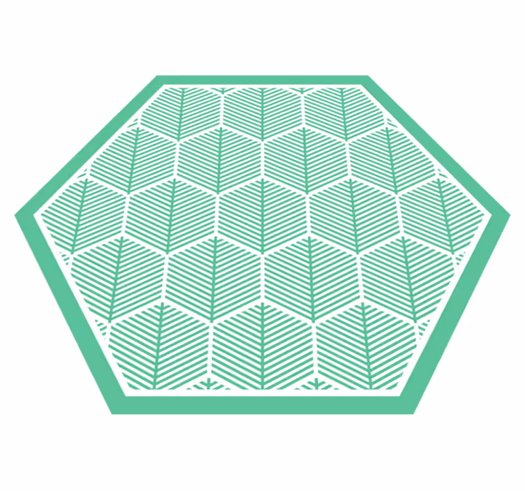 Botanical Geometrics vinyl rug flowers - TenStickers