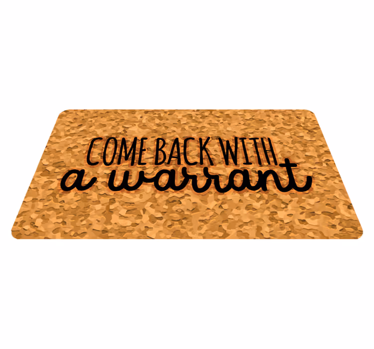 Come Back Warrant custom vinyl rug - TenStickers