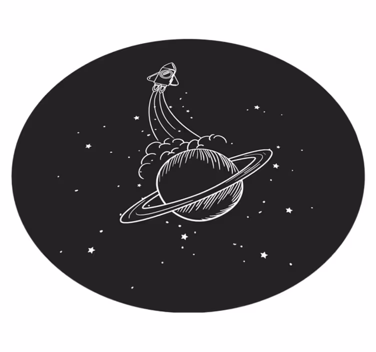 Rocket with stars baby play mat - TenStickers