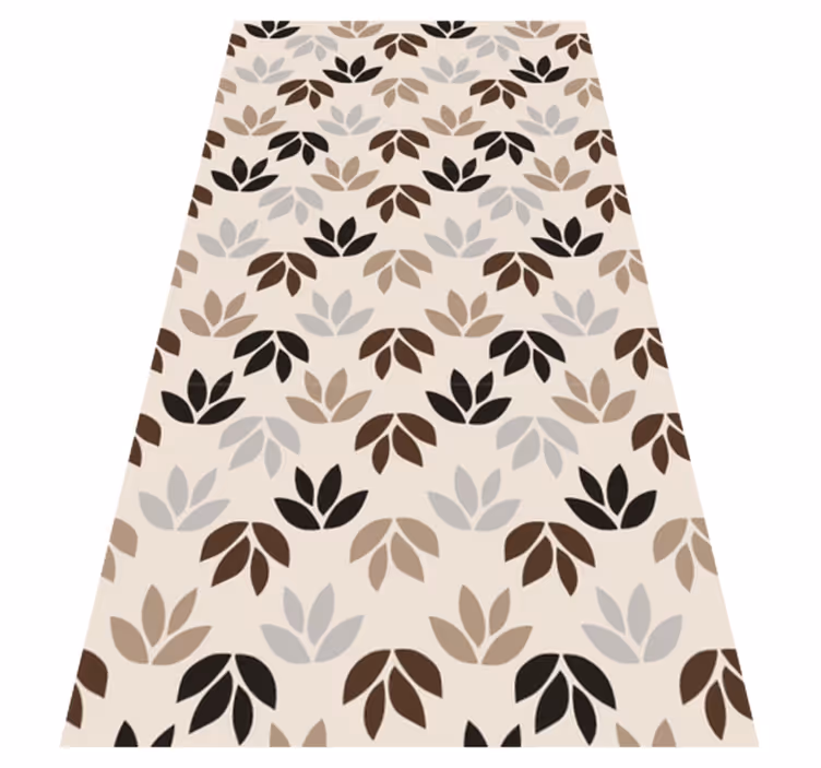Floral Pattern Theme vinyl rug flowers - TenStickers