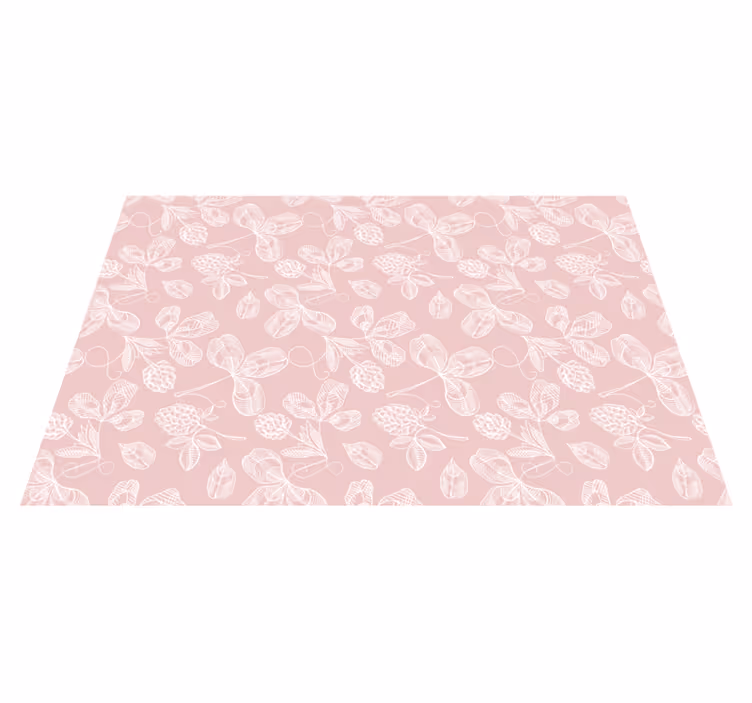 Botanical Sketches vinyl rug flowers - TenStickers