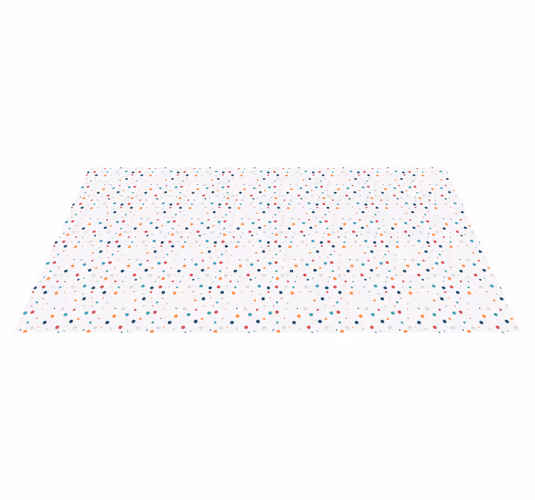 Polka Dot Fun kids vinyl rug - TenStickers