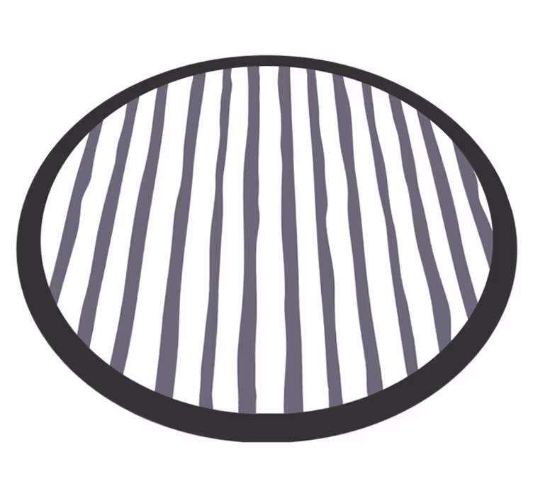 Striped Grey nordic vinyl rug - TenStickers