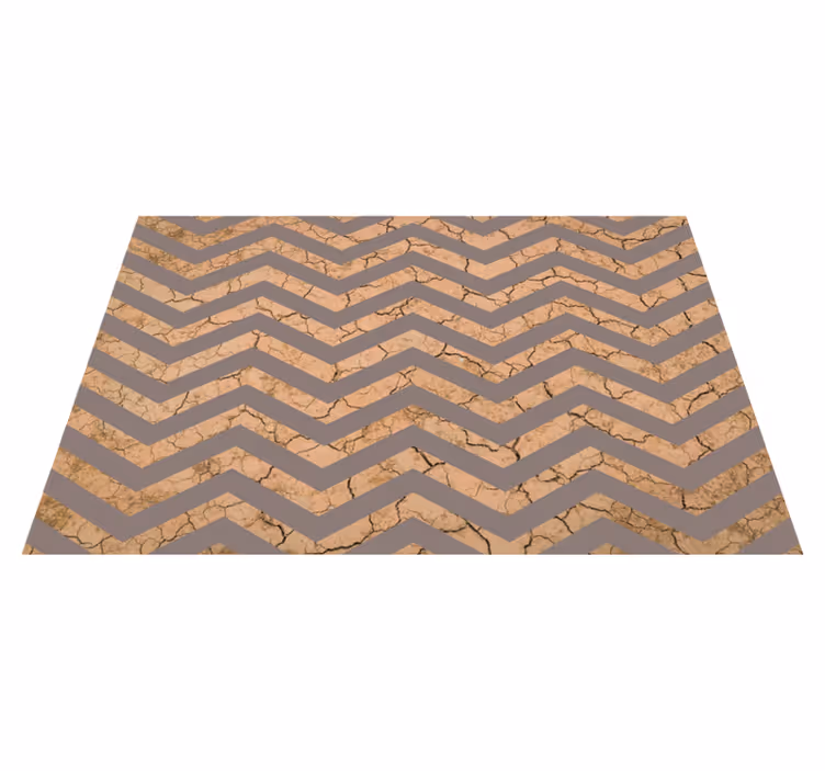 Chevron Fractured Surface texture vinyl rug - TenStickers