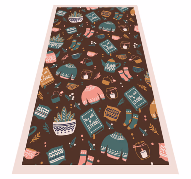 Cozy living essentials teenage bedroom vinyl rug - TenStickers