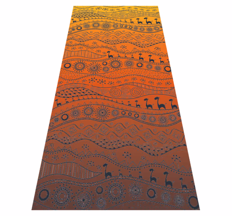 Cultural Abstract Patterns ethnic vinyl rug - TenStickers