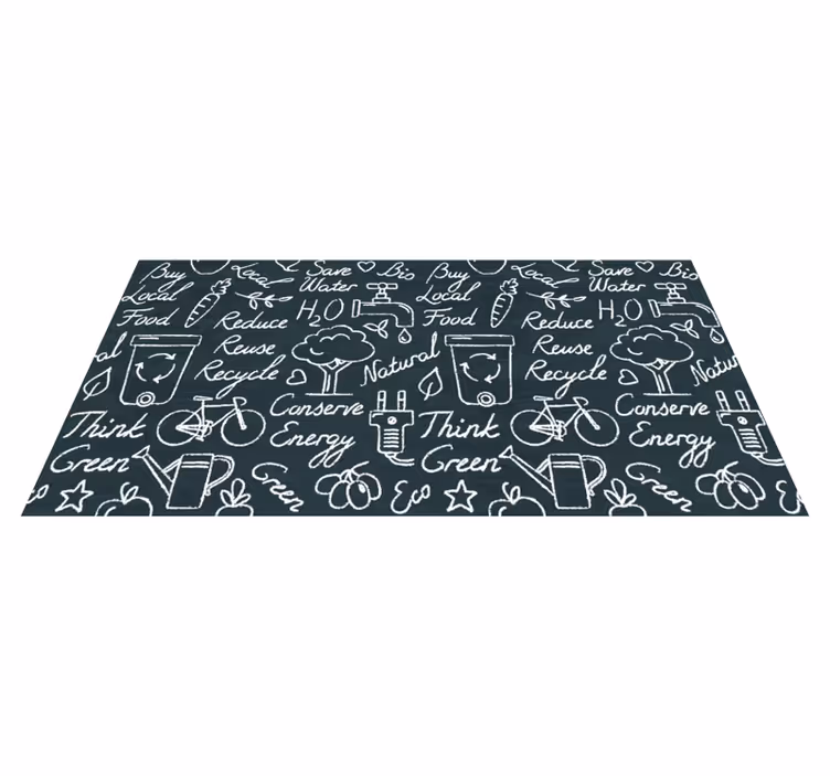 Eco-Friendly messages kitchen vinyl rug - TenStickers