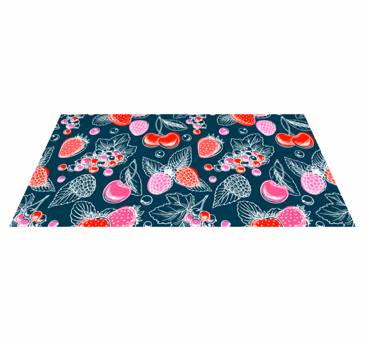 Fruit array illustration kitchen vinyl rug - TenStickers