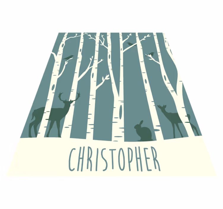 Forest Friends Theme custom vinyl rug - TenStickers