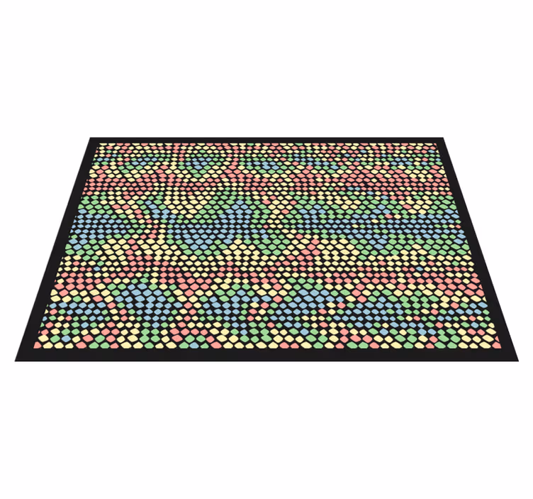 Colorful Circle Pattern texture vinyl rug - TenStickers