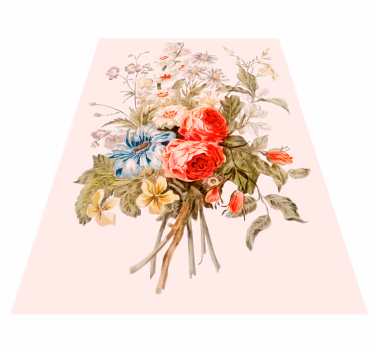 Exquisite Floral Arrangement vinyl rug flowers - TenStickers