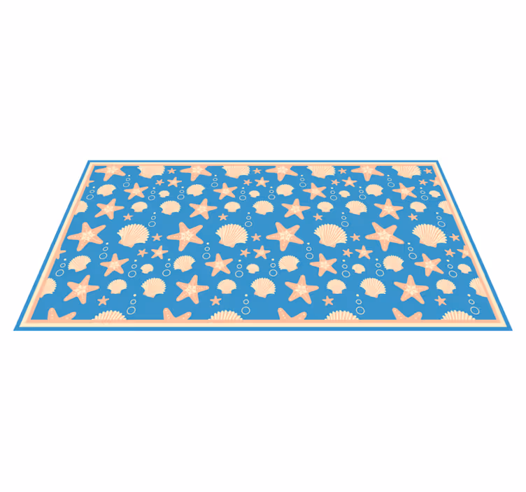 Marine Motif Composition vinyl rug bathroom - TenStickers