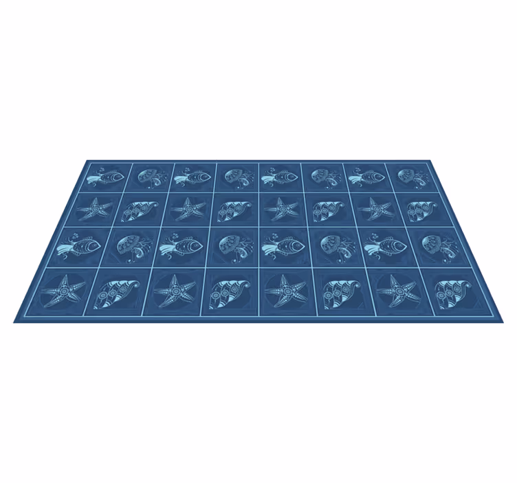 Marine life design vinyl rug bathroom - TenStickers
