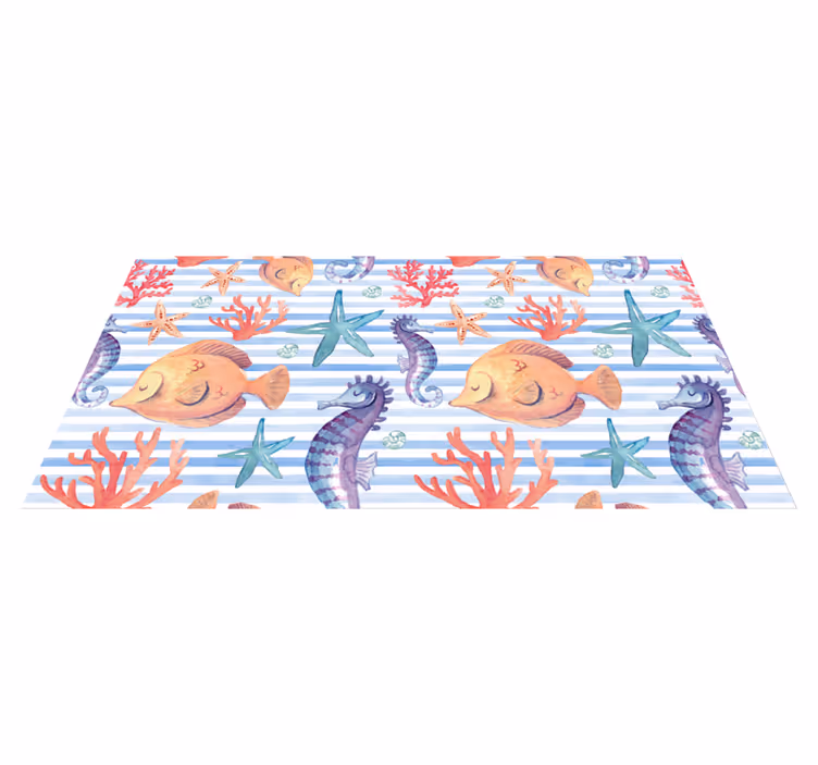 Oceanic Sea Life vinyl rug - TenStickers