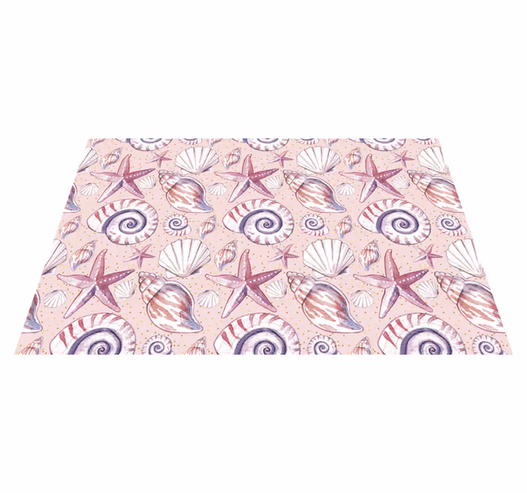 Shells and Celestials nature vinyl rug - TenStickers