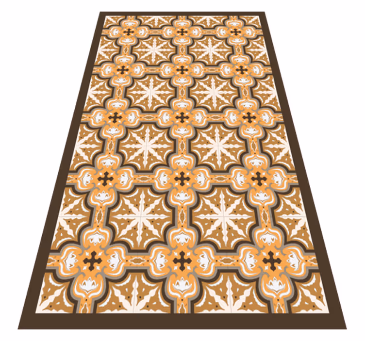 Orange Beija tile vinyl carpet - TenStickers