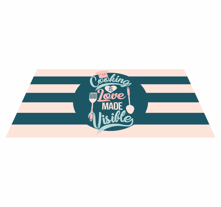 Cooking is love made visible kitchen floor - TenStickers
