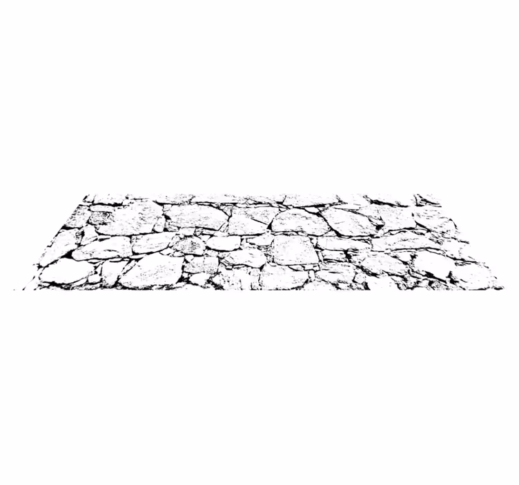 Broken concrete stone vinyl floor tiles - TenStickers