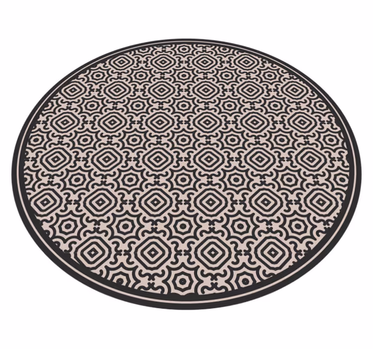 Mosaic vinyl rug classic patterned round - TenStickers