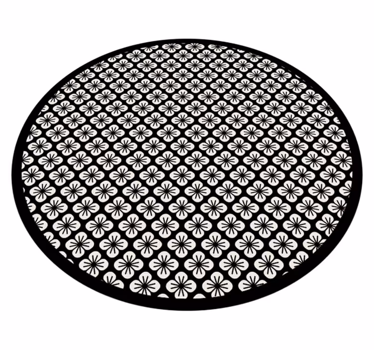 Minimalistic black and white kitchen floor tile - TenStickers
