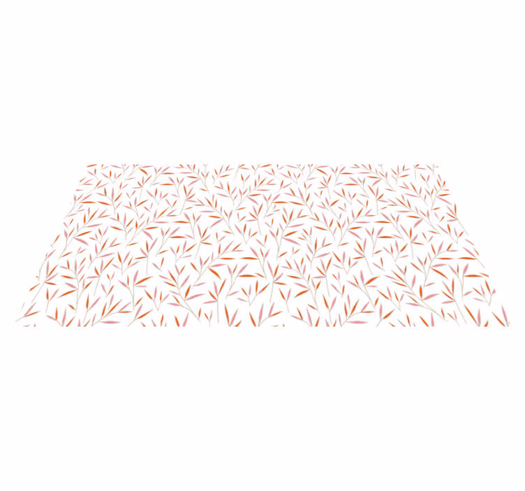 Delicate Leaf Pattern vinyl rug flowers - TenStickers