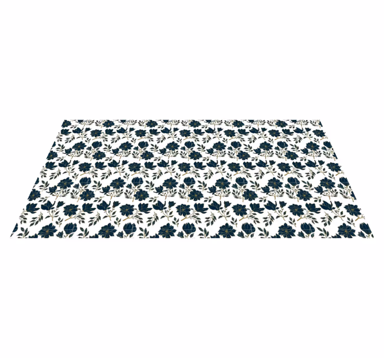 Floral beauty design vinyl rug flowers - TenStickers