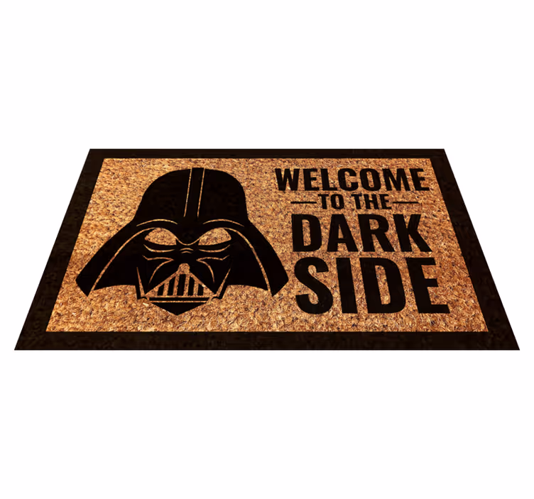 welcome dark side mat entrance hall tiles - TenStickers