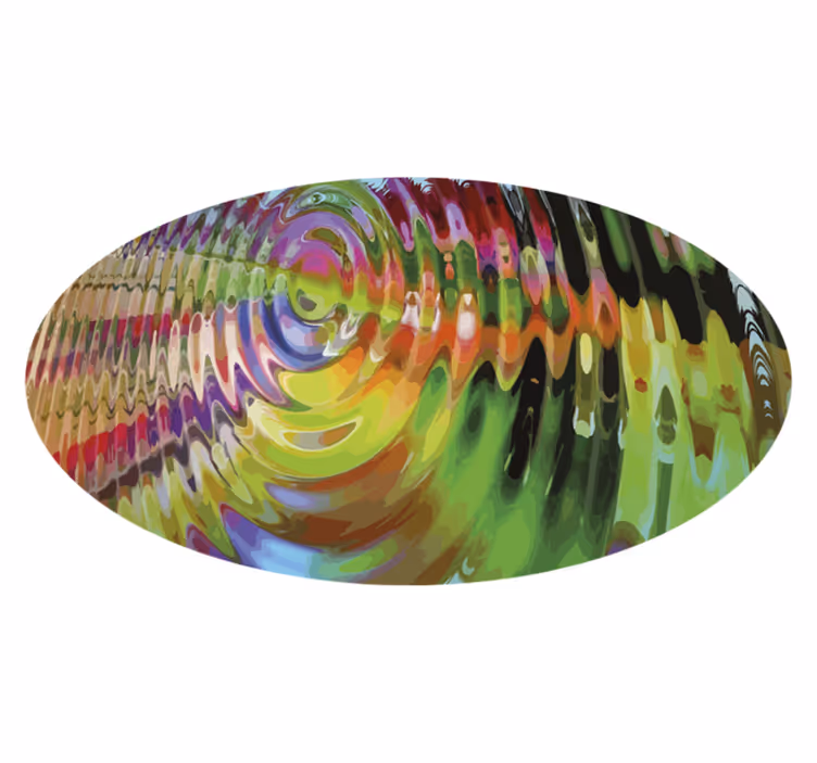 Colorful ripple pattern vinyl rug - TenStickers