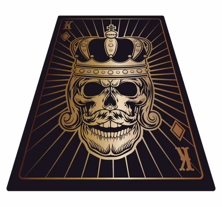 Skull crown motif halloween vinyl rug - TenStickers